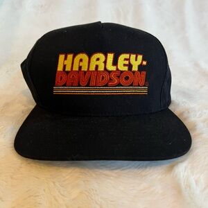 Harley-Davidson Black Cap with Red and Yellow Logo